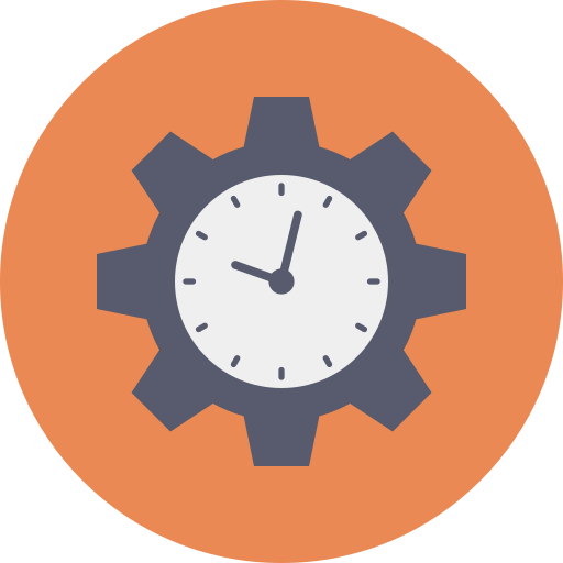 Time management Dinosoft Circular icon