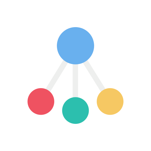 diagrama de flujo Dinosoft Flat icono