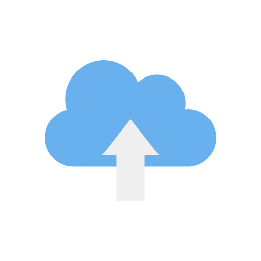 Cloud data Dinosoft Flat icon
