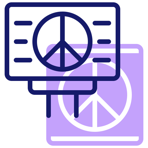 평화 Inipagistudio Lineal Color icon