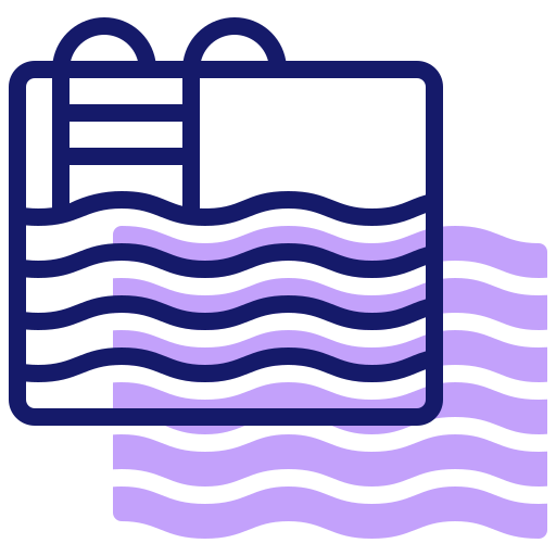 Swimming pool Inipagistudio Lineal Color icon