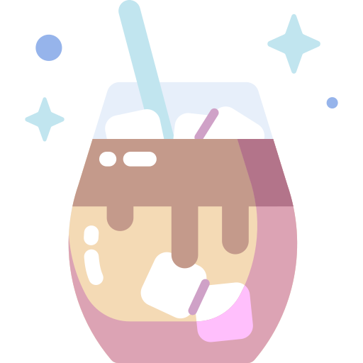 café helado Special Candy Flat icono