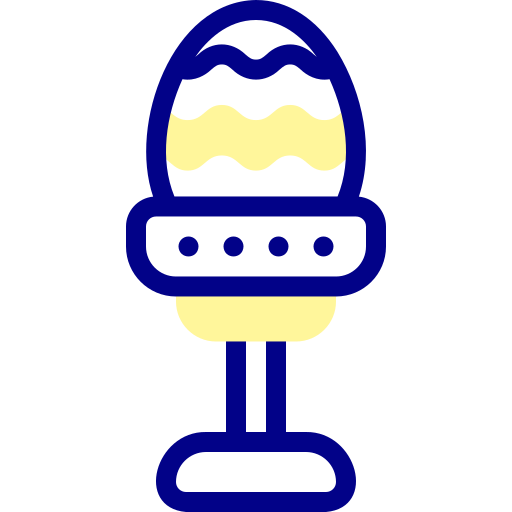 el huevo de pascua Detailed Mixed Lineal color icono