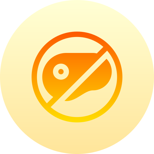 No meat Basic Gradient Circular icon
