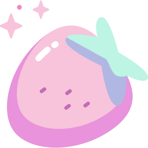 Strawberry Special Candy Flat icon