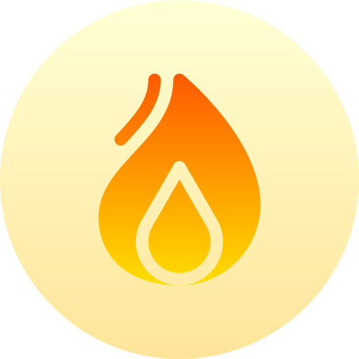 ogień Basic Gradient Circular ikona