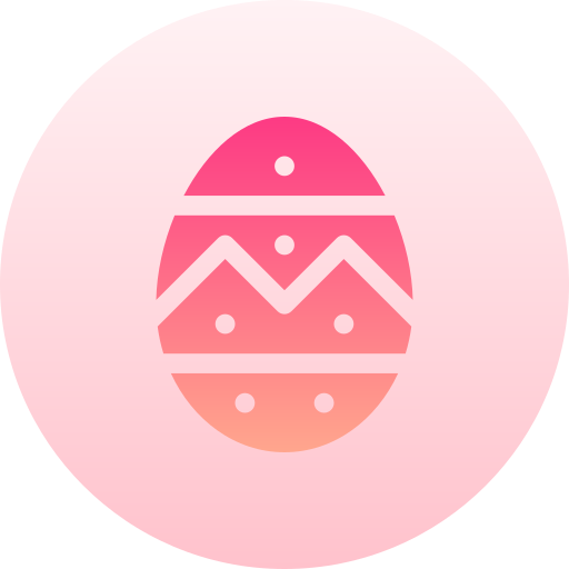 uovo di pasqua Basic Gradient Circular icona