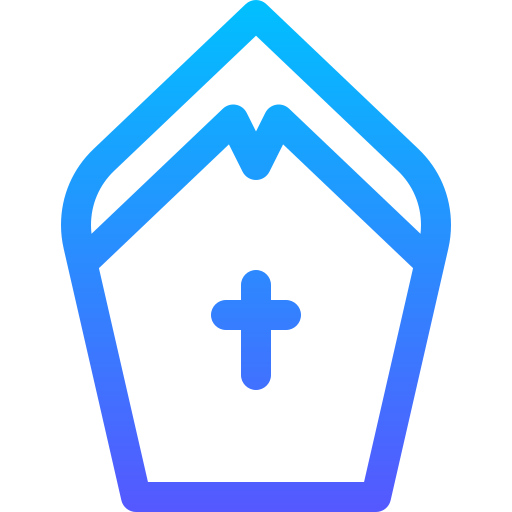 Pope crown Basic Gradient Lineal color icon
