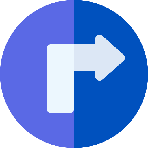 Turn right Basic Rounded Flat icon