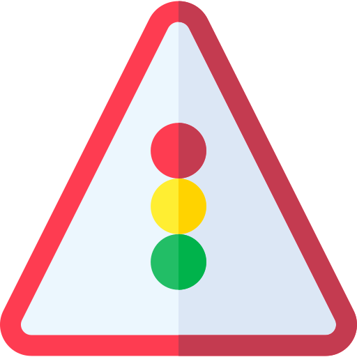 신호등 Basic Rounded Flat icon