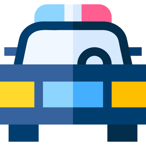 Police car Basic Straight Flat icon