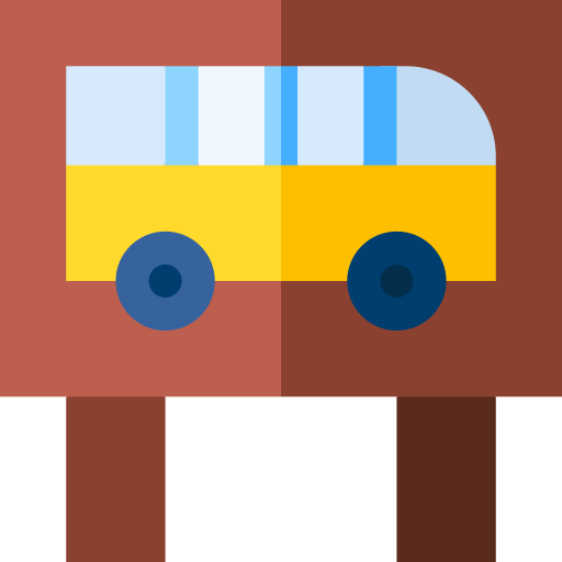 przystanek autobusowy Basic Straight Flat ikona