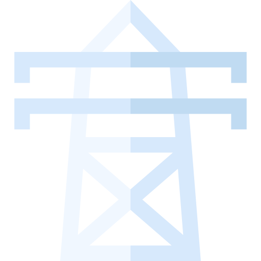 torre de energía Basic Straight Flat icono