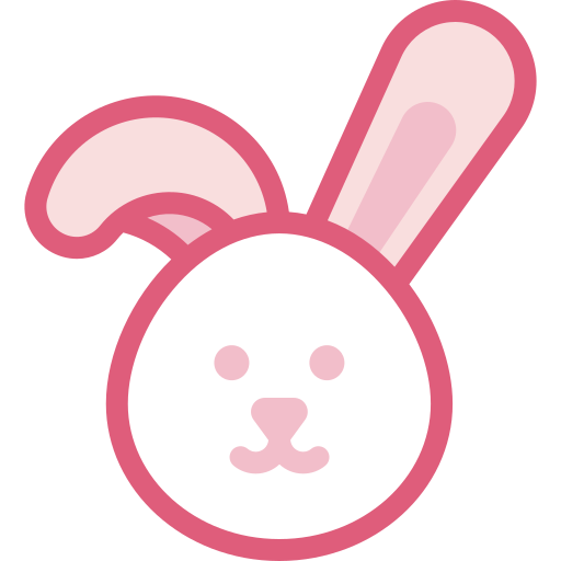 토끼 Detailed color Lineal color icon