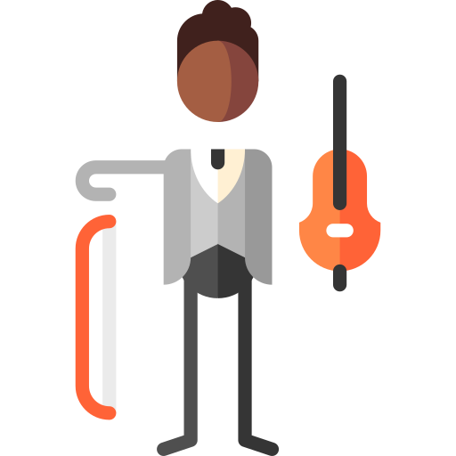 violine Puppet Characters Flat icon