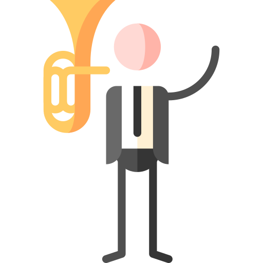 Tuba Puppet Characters Flat icon