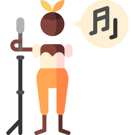 vocal Puppet Characters Flat icono