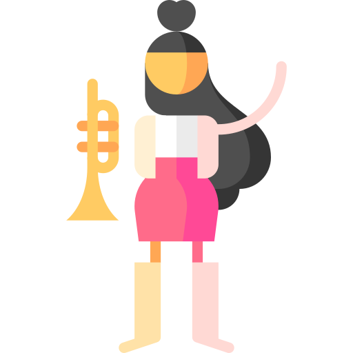 shibuya kei Puppet Characters Flat icono