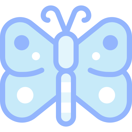 나비 Detailed color Lineal color icon
