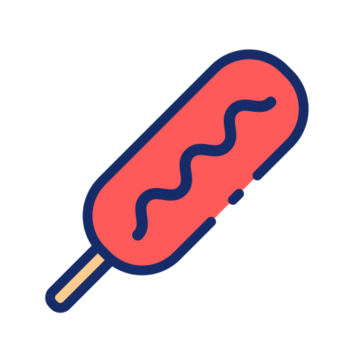 Corn dog Good Ware Lineal Color icon