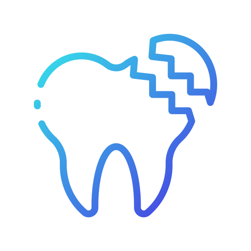 diente quebrado Good Ware Gradient icono