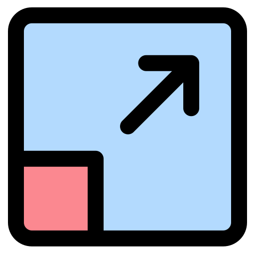 크게 하다 Generic Outline Color icon
