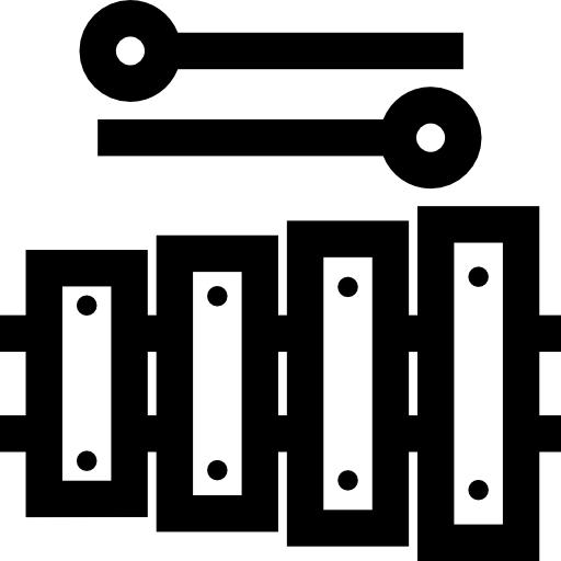 xylofoon Basic Straight Lineal icoon