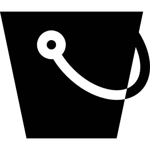 Sand bucket Basic Straight Filled icon