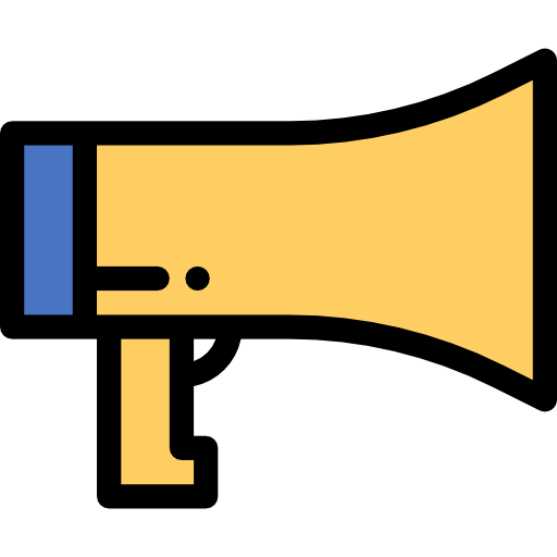 Megaphone Detailed Rounded Lineal color icon
