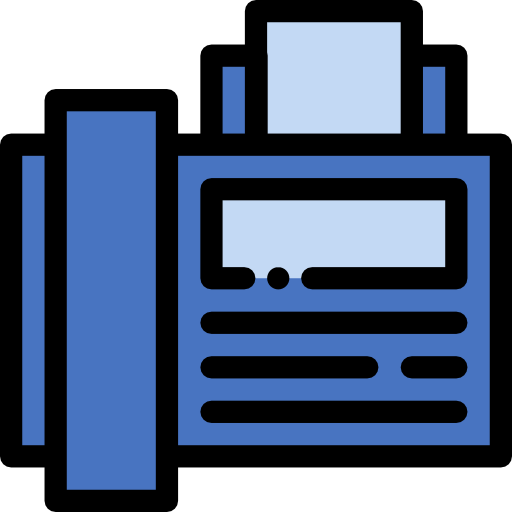 Fax Detailed Rounded Lineal color icon