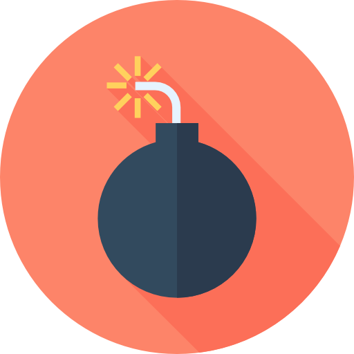 폭탄 Flat Circular Flat icon