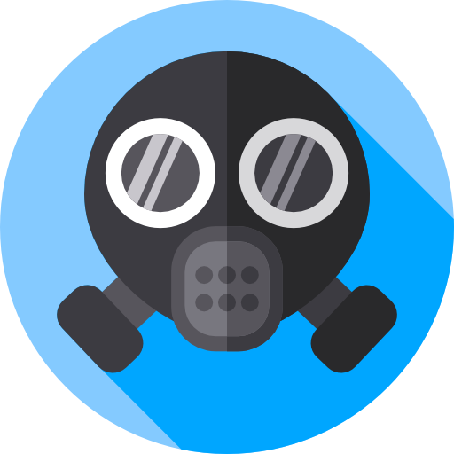 gasmaske Flat Circular Flat icon