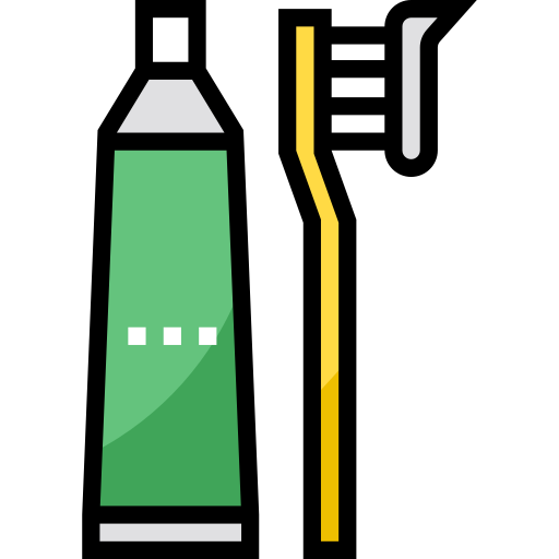 칫솔 Detailed Straight Lineal color icon