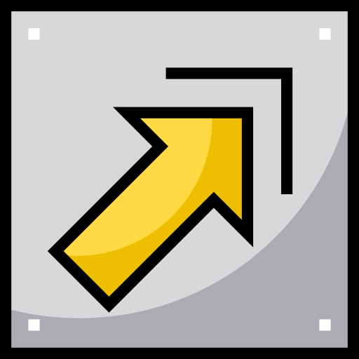 flecha diagonal Detailed Straight Lineal color icono