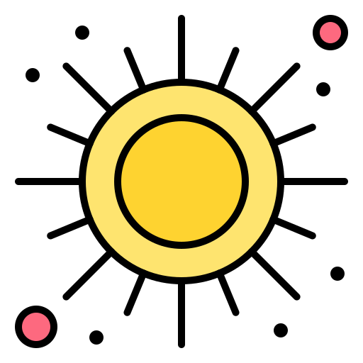 Sun Generic Outline Color icon