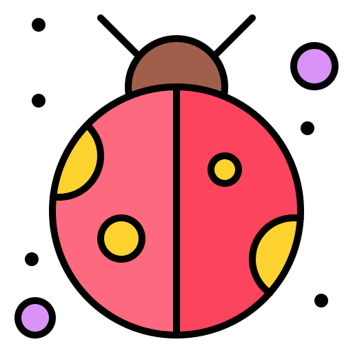 Ladybug Generic Outline Color icon