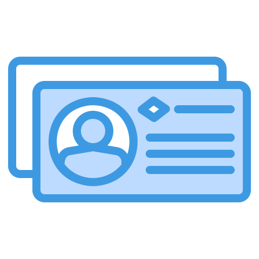 Business card Generic Blue icon