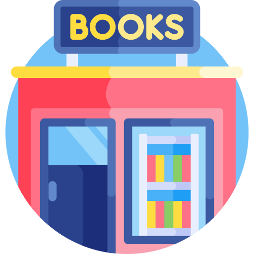 boekhandel Detailed Flat Circular Flat icoon