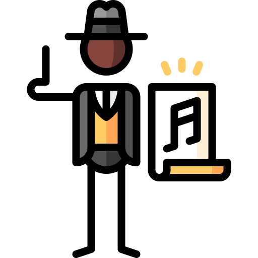 Jazz Puppet Characters Lineal Color icon