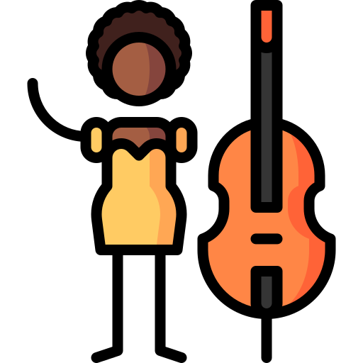 Double bass Puppet Characters Lineal Color icon