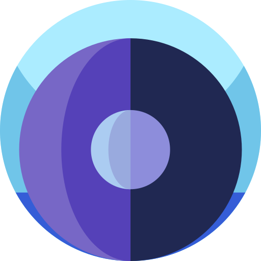 espacio Geometric Flat Circular Flat icono