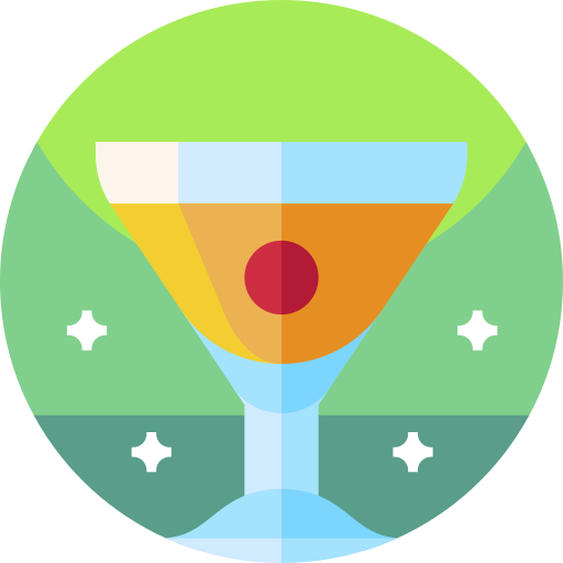 cocktail Geometric Flat Circular Flat icon