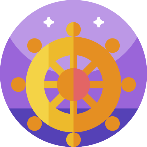 rueda del dharma Geometric Flat Circular Flat icono