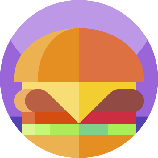 hamburguesa Geometric Flat Circular Flat icono