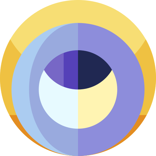księżyc Geometric Flat Circular Flat ikona