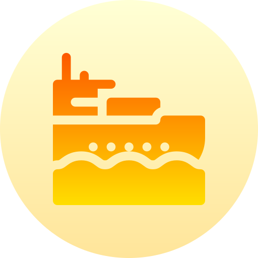barco de carga Basic Gradient Circular icono