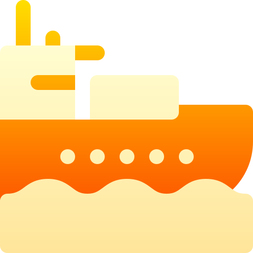 Cargo boat Basic Gradient Gradient icon