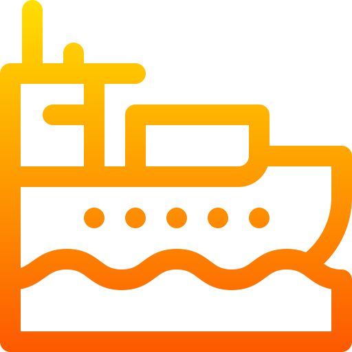bateau cargo Basic Gradient Lineal color Icône
