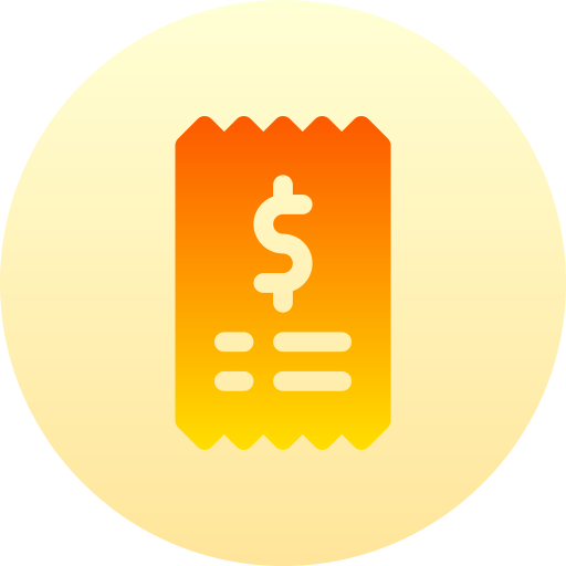 Invoice Basic Gradient Circular icon
