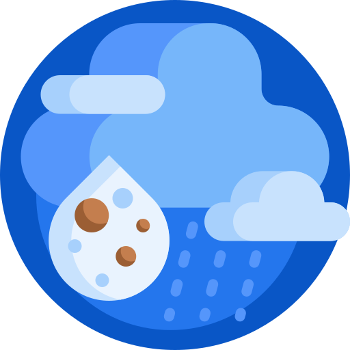 Acid rain Detailed Flat Circular Flat icon